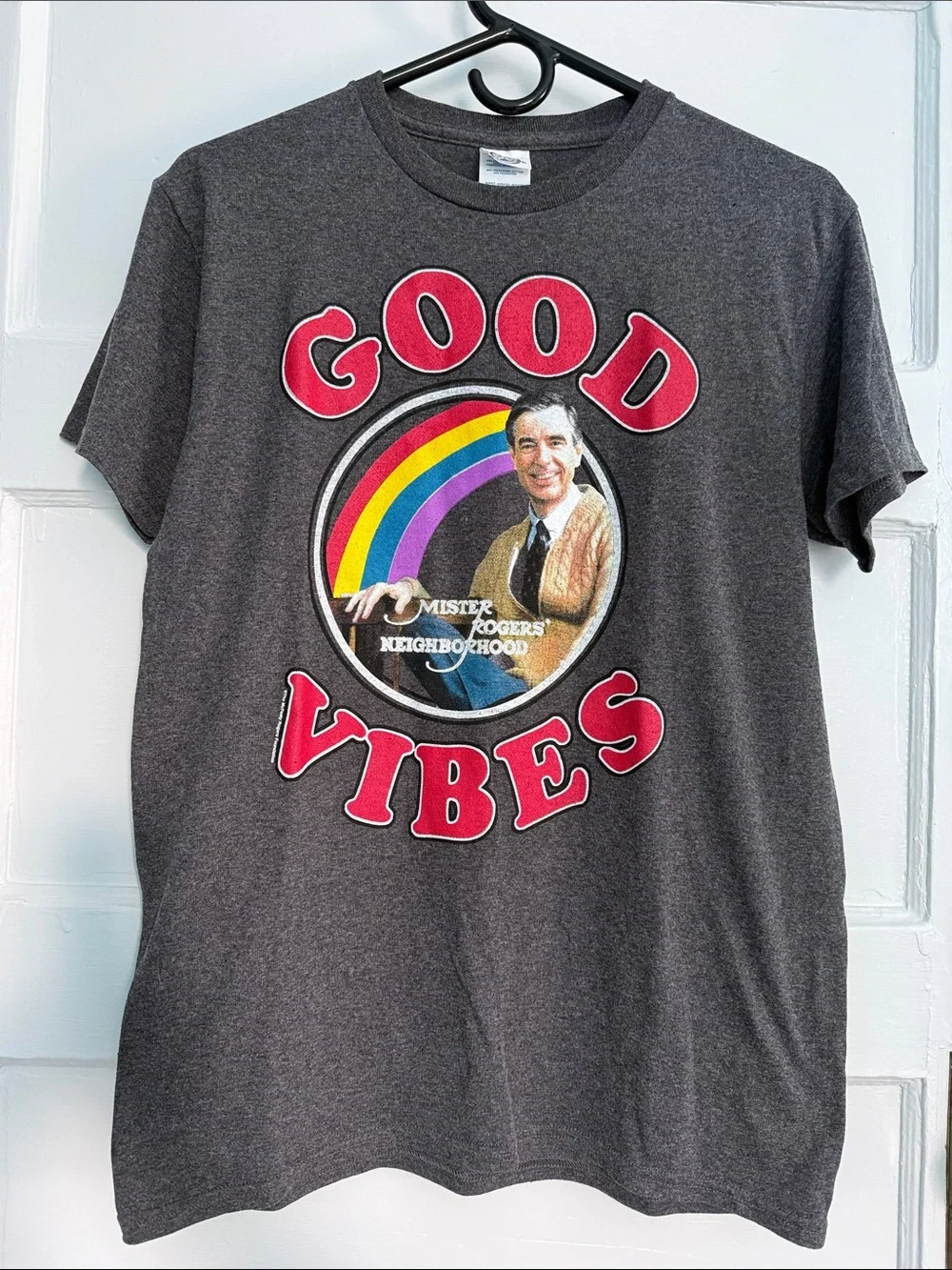 Good Vibes Charcoal Graphic Tee - Mister Rogers Neighborhood